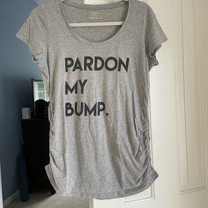 Motherhood Maternity Pardon My Bump shirt, size M